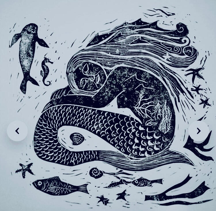 sleeping mermaid by Victoria Lucy Art